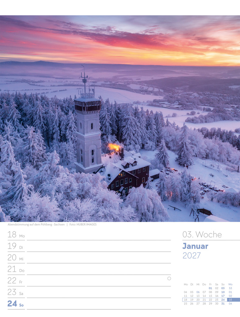 Weitere Ansicht: Malerisches Deutschland Wochenplaner Kalender 2027 | Ackermann Kunstverlag GmbH