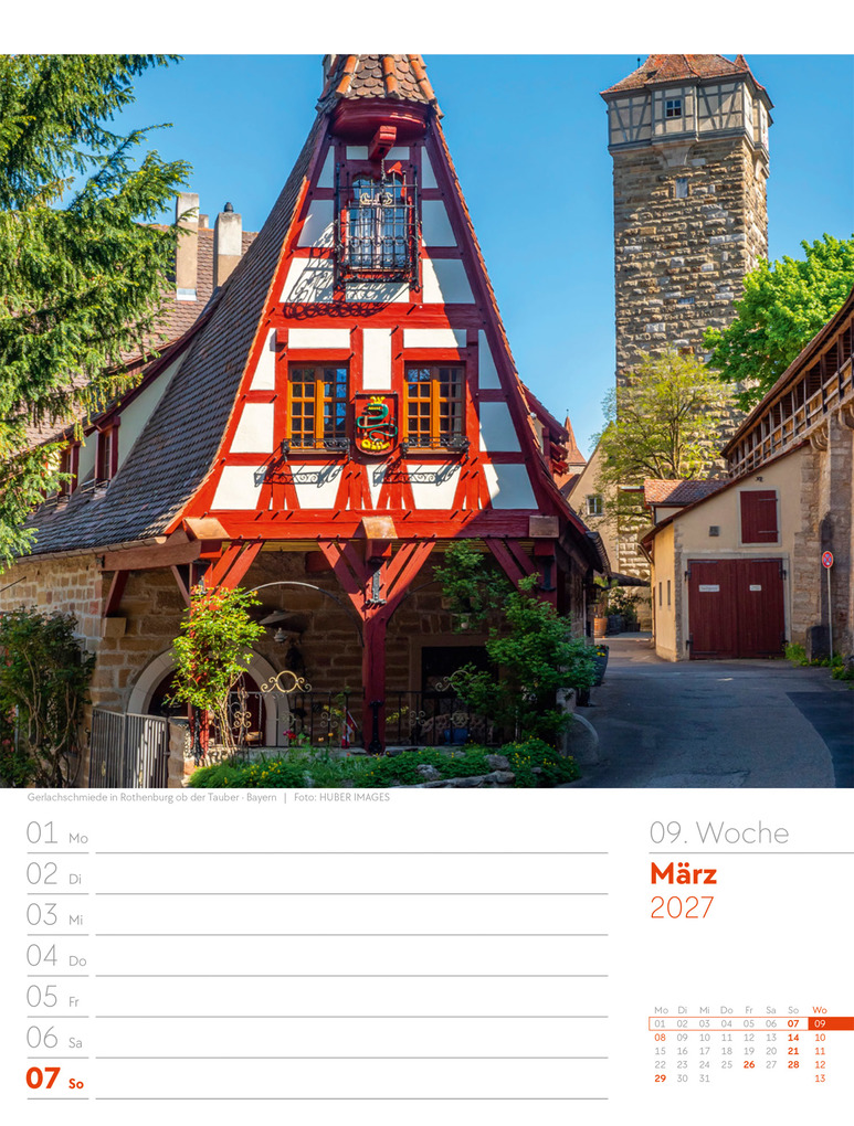 Weitere Ansicht: Malerisches Deutschland Wochenplaner Kalender 2027 | Ackermann Kunstverlag GmbH