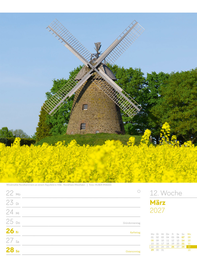 Weitere Ansicht: Malerisches Deutschland Wochenplaner Kalender 2027 | Ackermann Kunstverlag GmbH