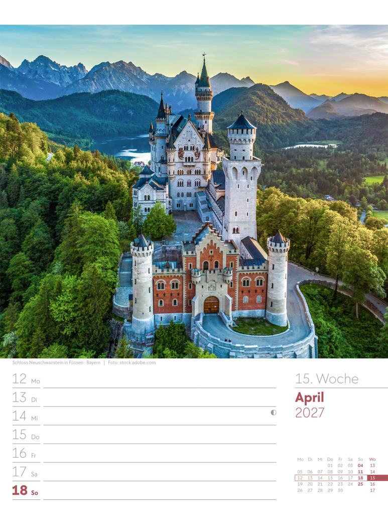 Weitere Ansicht: Malerisches Deutschland Wochenplaner Kalender 2027 | Ackermann Kunstverlag GmbH