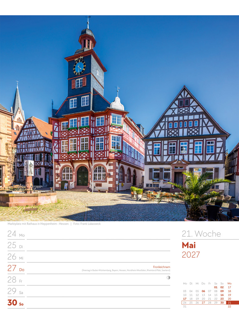 Weitere Ansicht: Malerisches Deutschland Wochenplaner Kalender 2027 | Ackermann Kunstverlag GmbH