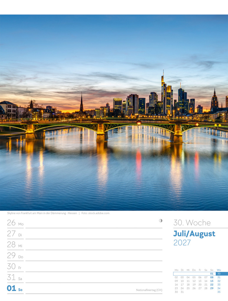 Weitere Ansicht: Malerisches Deutschland Wochenplaner Kalender 2027 | Ackermann Kunstverlag GmbH