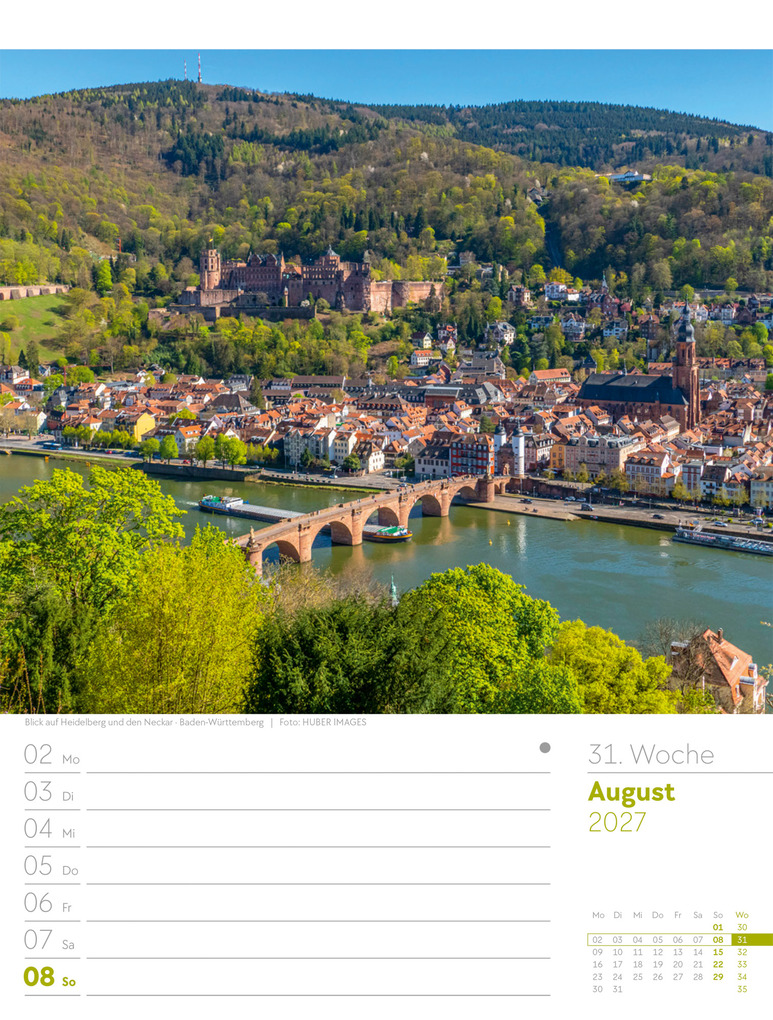 Weitere Ansicht: Malerisches Deutschland Wochenplaner Kalender 2027 | Ackermann Kunstverlag GmbH