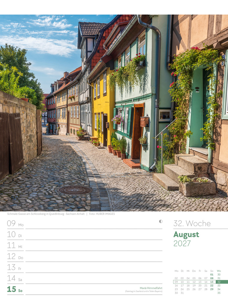 Weitere Ansicht: Malerisches Deutschland Wochenplaner Kalender 2027 | Ackermann Kunstverlag GmbH