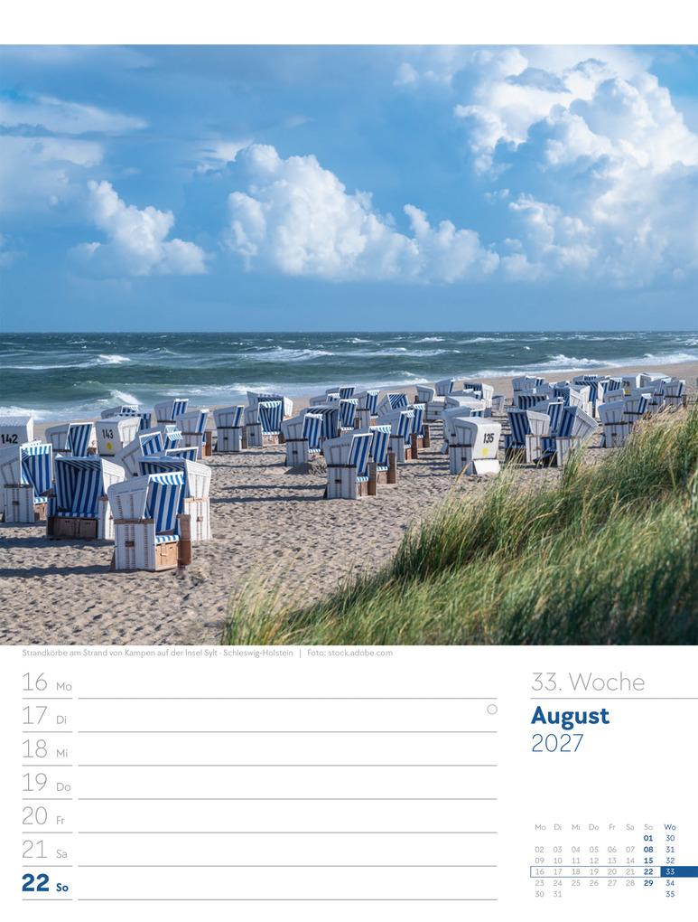 Weitere Ansicht: Malerisches Deutschland Wochenplaner Kalender 2027 | Ackermann Kunstverlag GmbH