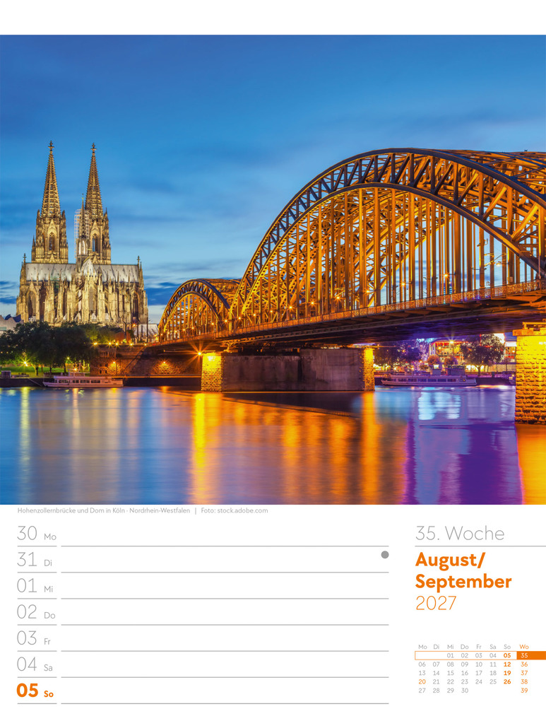 Weitere Ansicht: Malerisches Deutschland Wochenplaner Kalender 2027 | Ackermann Kunstverlag GmbH