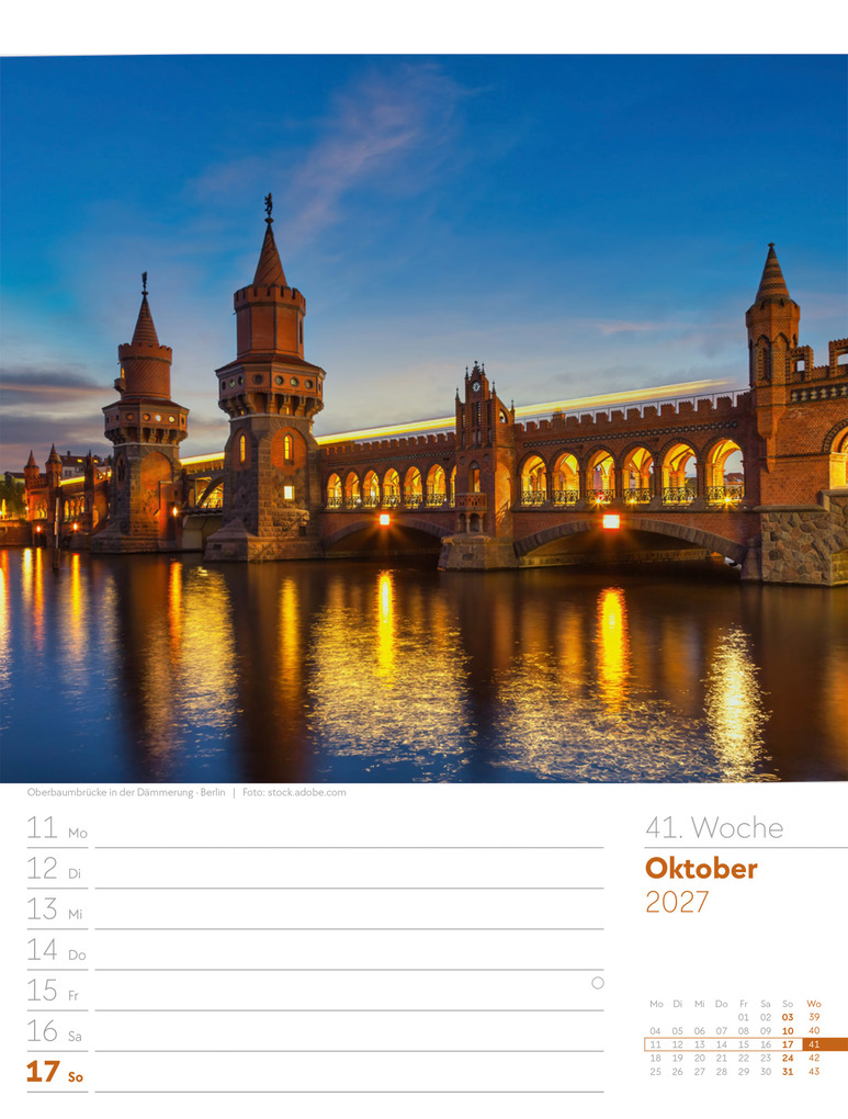 Weitere Ansicht: Malerisches Deutschland Wochenplaner Kalender 2027 | Ackermann Kunstverlag GmbH