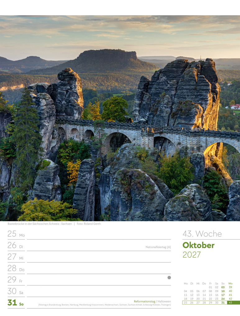 Weitere Ansicht: Malerisches Deutschland Wochenplaner Kalender 2027 | Ackermann Kunstverlag GmbH