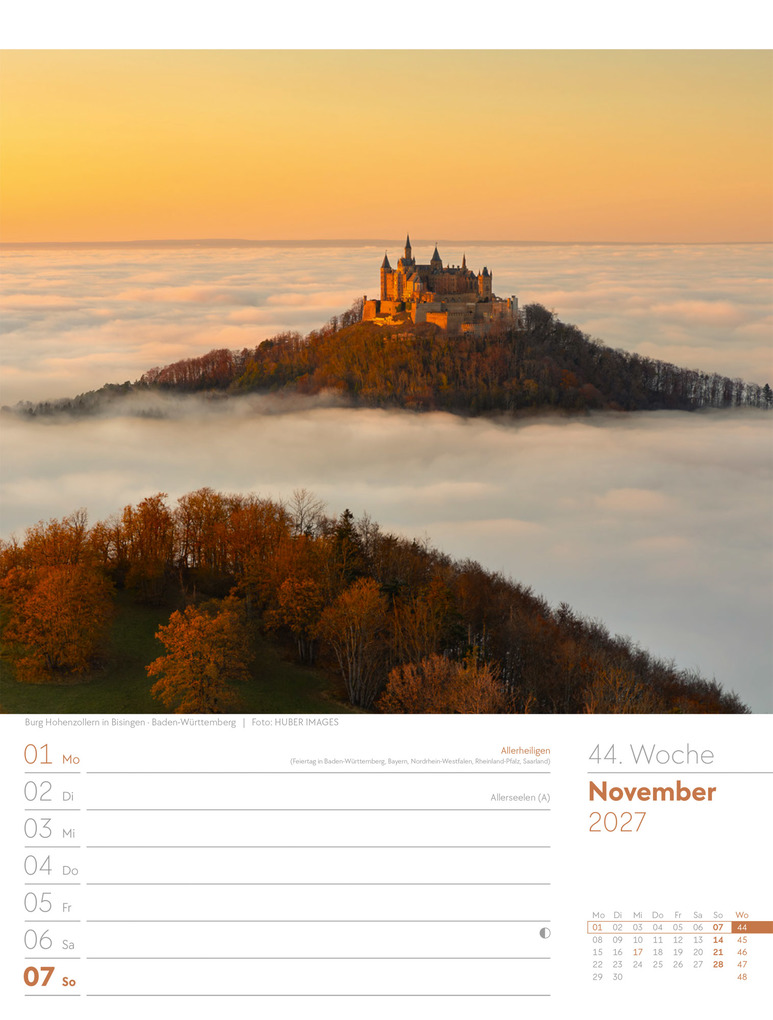 Weitere Ansicht: Malerisches Deutschland Wochenplaner Kalender 2027 | Ackermann Kunstverlag GmbH