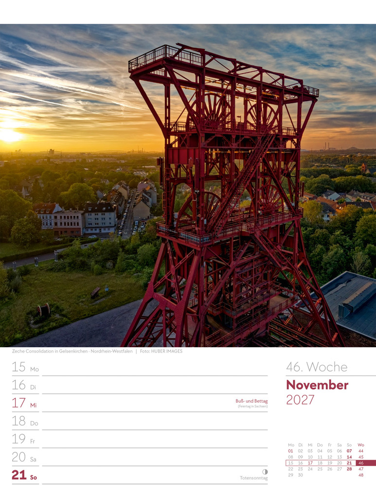 Weitere Ansicht: Malerisches Deutschland Wochenplaner Kalender 2027 | Ackermann Kunstverlag GmbH