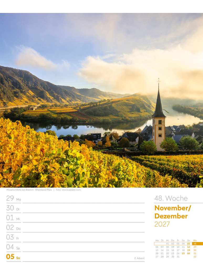 Weitere Ansicht: Malerisches Deutschland Wochenplaner Kalender 2027 | Ackermann Kunstverlag GmbH