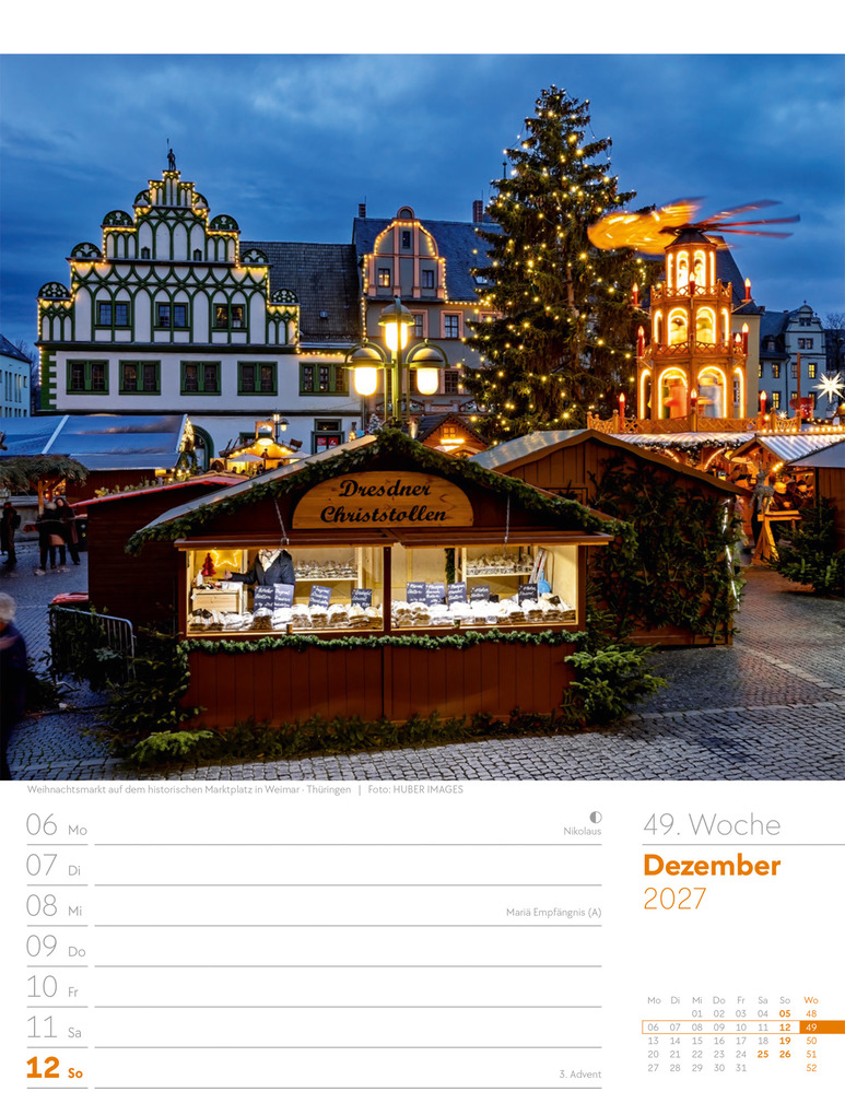 Weitere Ansicht: Malerisches Deutschland Wochenplaner Kalender 2027 | Ackermann Kunstverlag GmbH