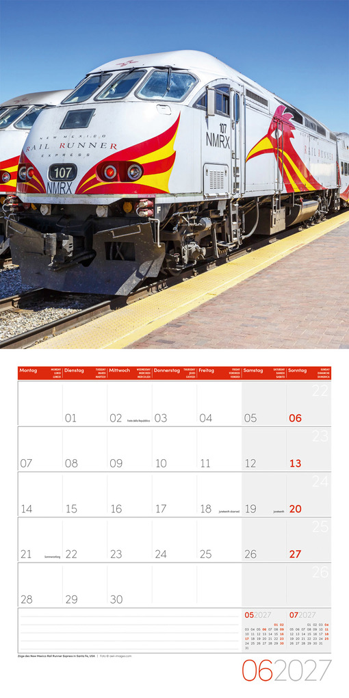 Weitere Ansicht: Lokomotiven Kalender 2027 - 30x30 - Art12 | Ackermann Kunstverlag GmbH