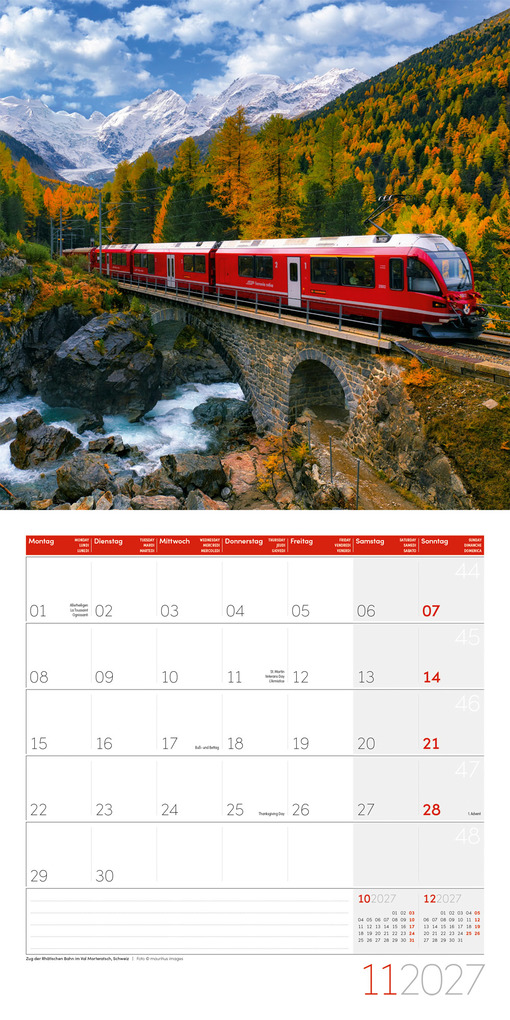Weitere Ansicht: Lokomotiven Kalender 2027 - 30x30 - Art12 | Ackermann Kunstverlag GmbH