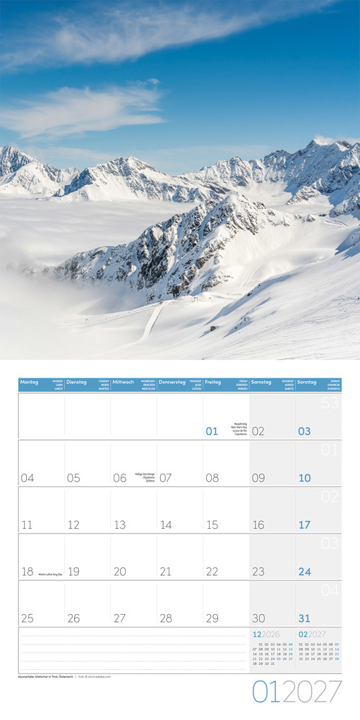 Weitere Ansicht: Atempause Kalender 2027 - 30x30 - Art12 | Ackermann Kunstverlag GmbH