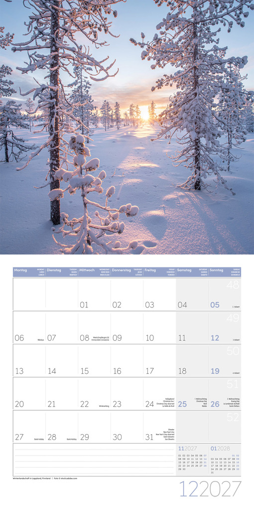 Weitere Ansicht: Atempause Kalender 2027 - 30x30 - Art12 | Ackermann Kunstverlag GmbH