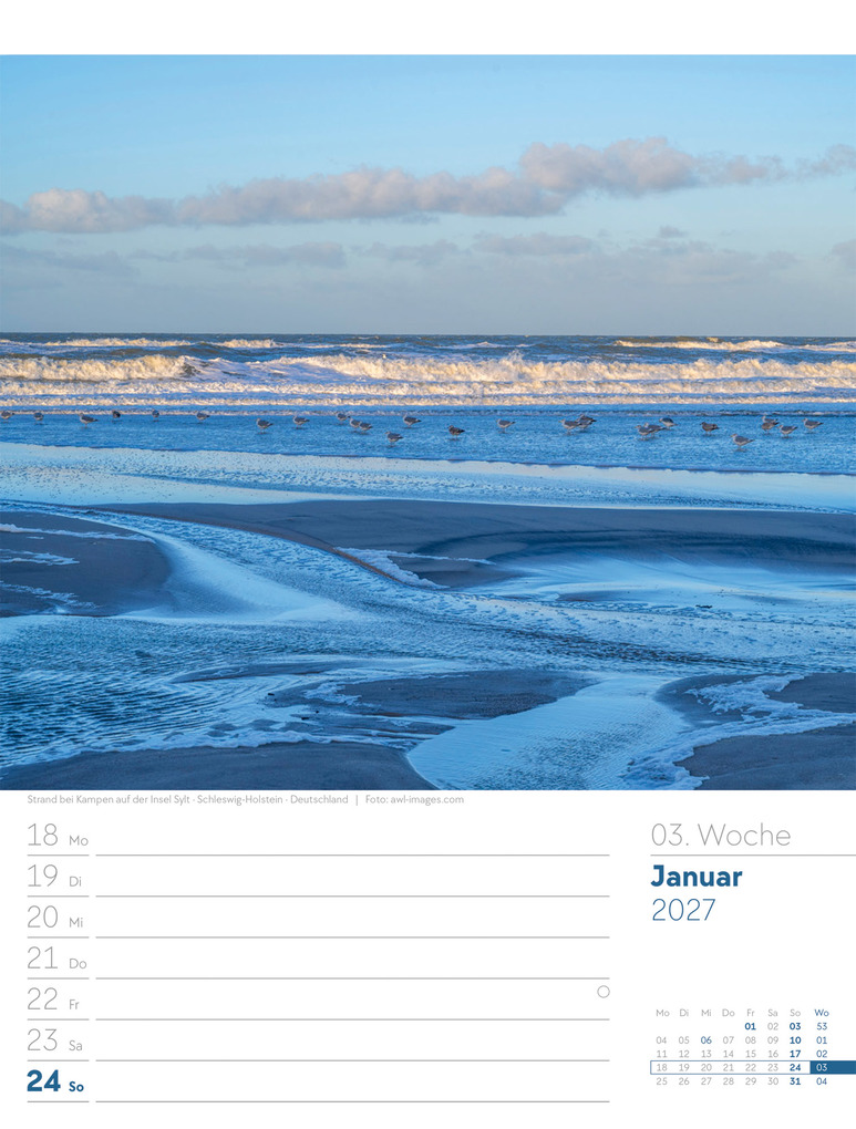Weitere Ansicht: Am Meer Wochenplaner Kalender 2027 | Ackermann Kunstverlag GmbH