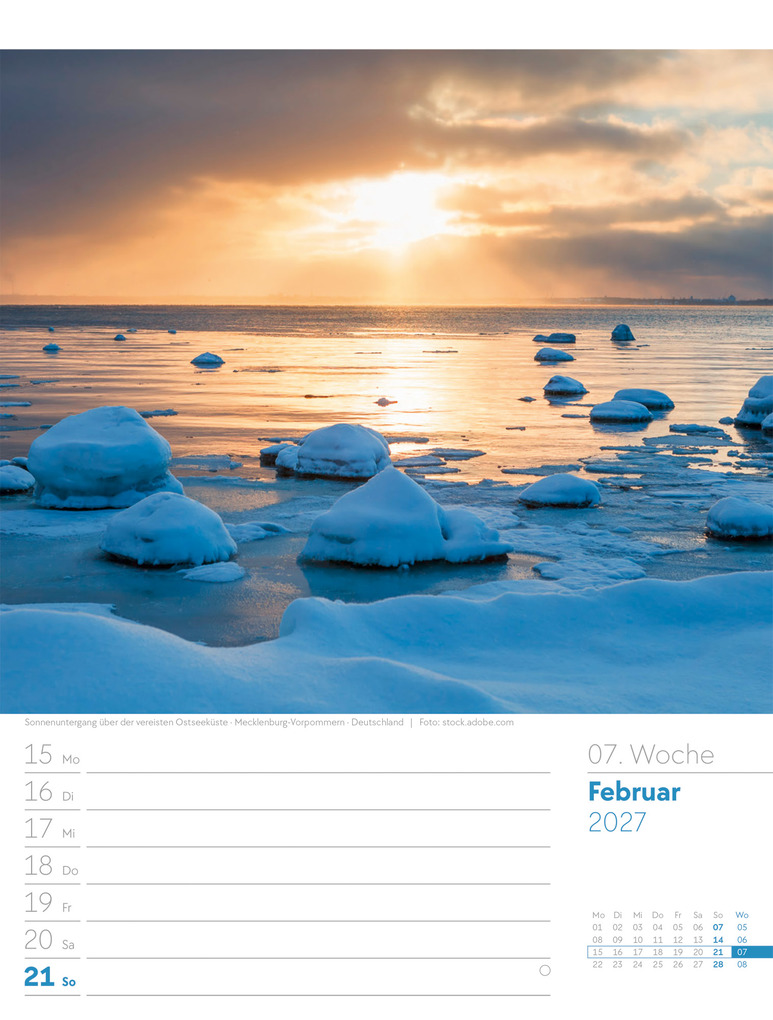 Weitere Ansicht: Am Meer Wochenplaner Kalender 2027 | Ackermann Kunstverlag GmbH