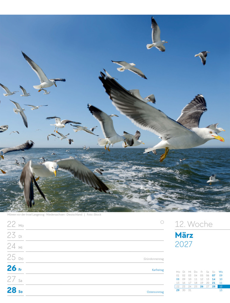 Weitere Ansicht: Am Meer Wochenplaner Kalender 2027 | Ackermann Kunstverlag GmbH