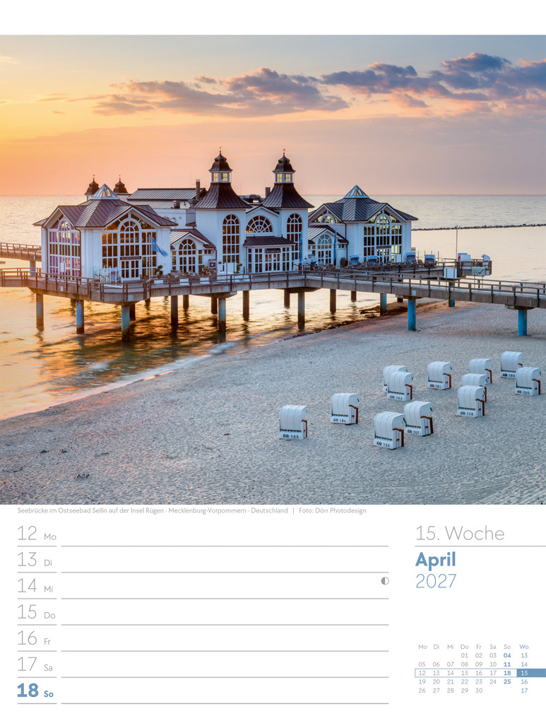 Weitere Ansicht: Am Meer Wochenplaner Kalender 2027 | Ackermann Kunstverlag GmbH