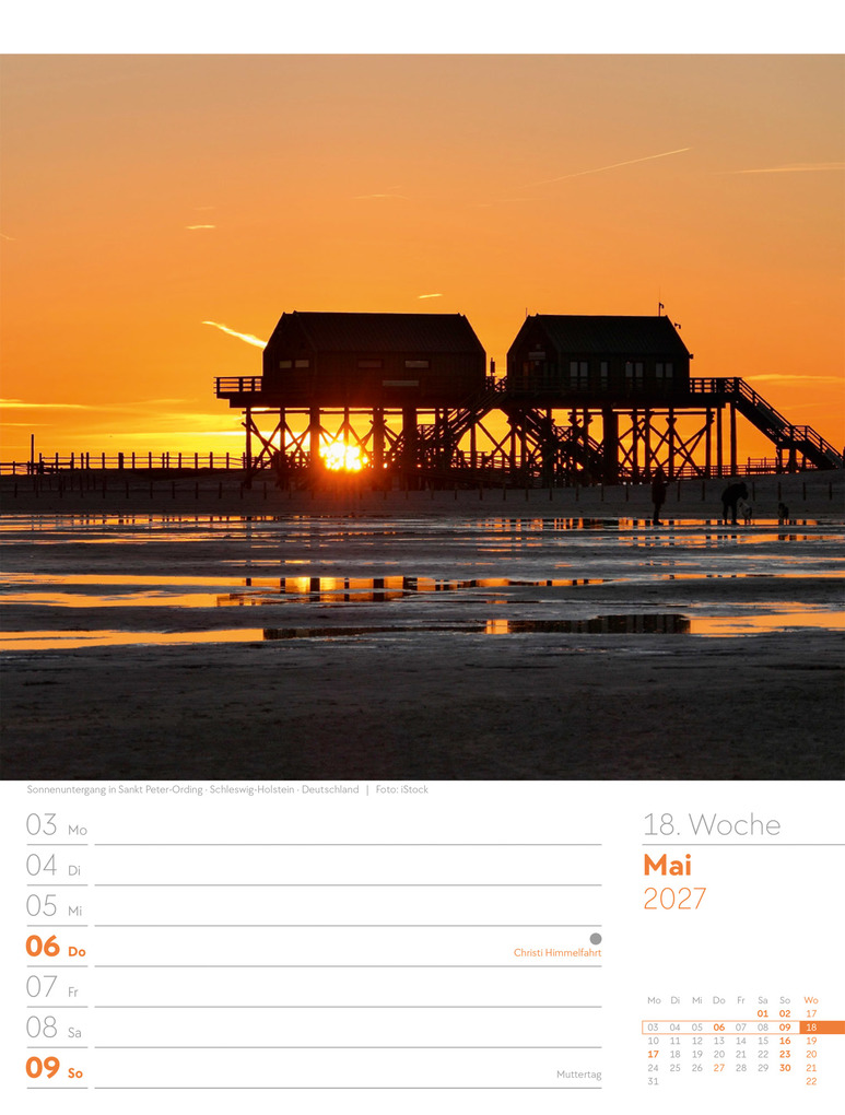 Weitere Ansicht: Am Meer Wochenplaner Kalender 2027 | Ackermann Kunstverlag GmbH