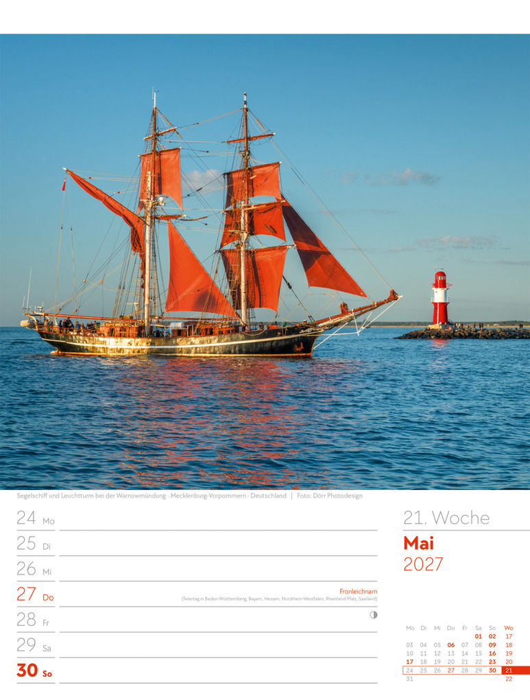Weitere Ansicht: Am Meer Wochenplaner Kalender 2027 | Ackermann Kunstverlag GmbH