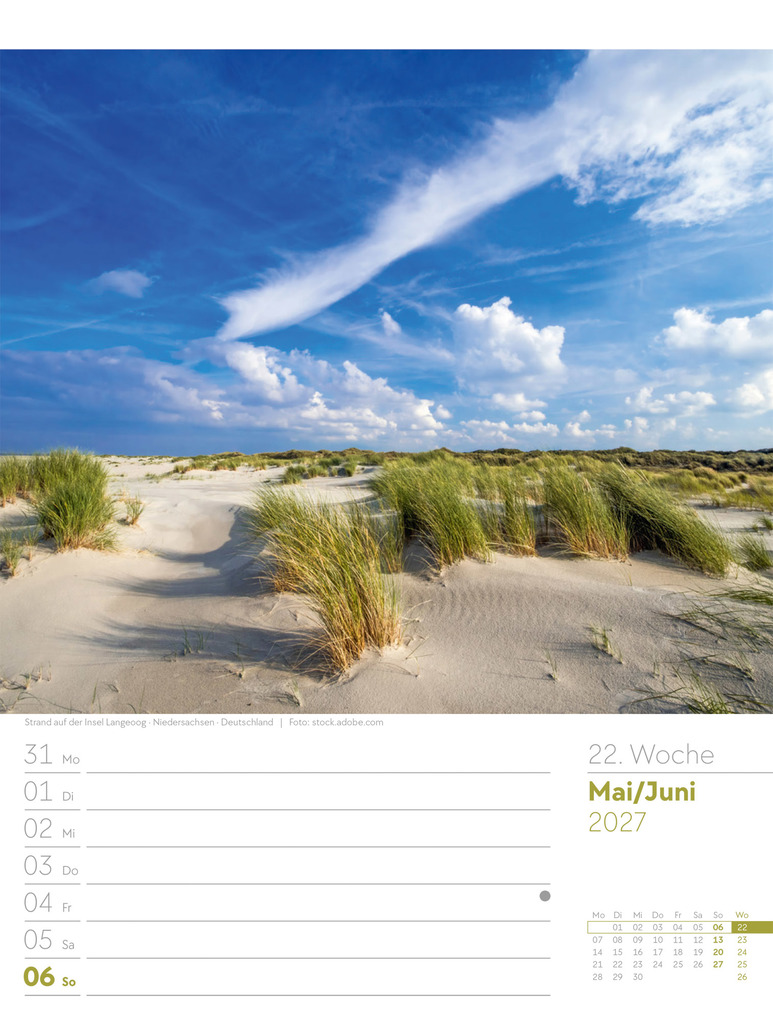 Weitere Ansicht: Am Meer Wochenplaner Kalender 2027 | Ackermann Kunstverlag GmbH