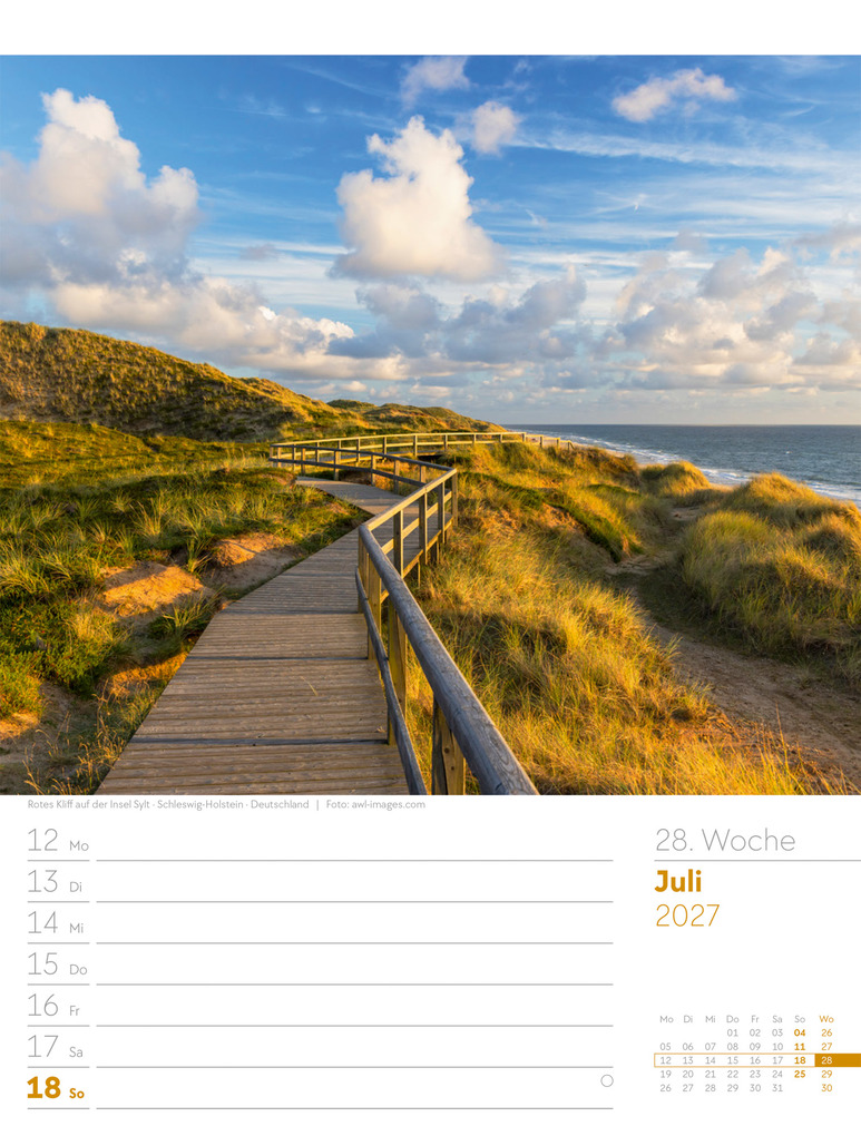 Weitere Ansicht: Am Meer Wochenplaner Kalender 2027 | Ackermann Kunstverlag GmbH