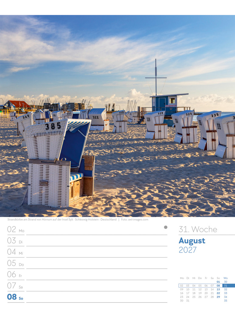 Weitere Ansicht: Am Meer Wochenplaner Kalender 2027 | Ackermann Kunstverlag GmbH
