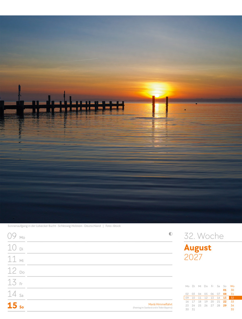 Weitere Ansicht: Am Meer Wochenplaner Kalender 2027 | Ackermann Kunstverlag GmbH