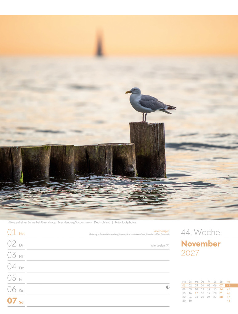 Weitere Ansicht: Am Meer Wochenplaner Kalender 2027 | Ackermann Kunstverlag GmbH