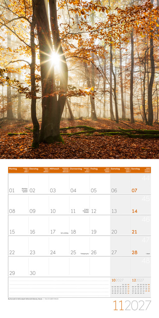 Weitere Ansicht: Naturwunder Deutschland Kalender 2027 - 30x30 - Art12 | Ackermann Kunstverlag GmbH