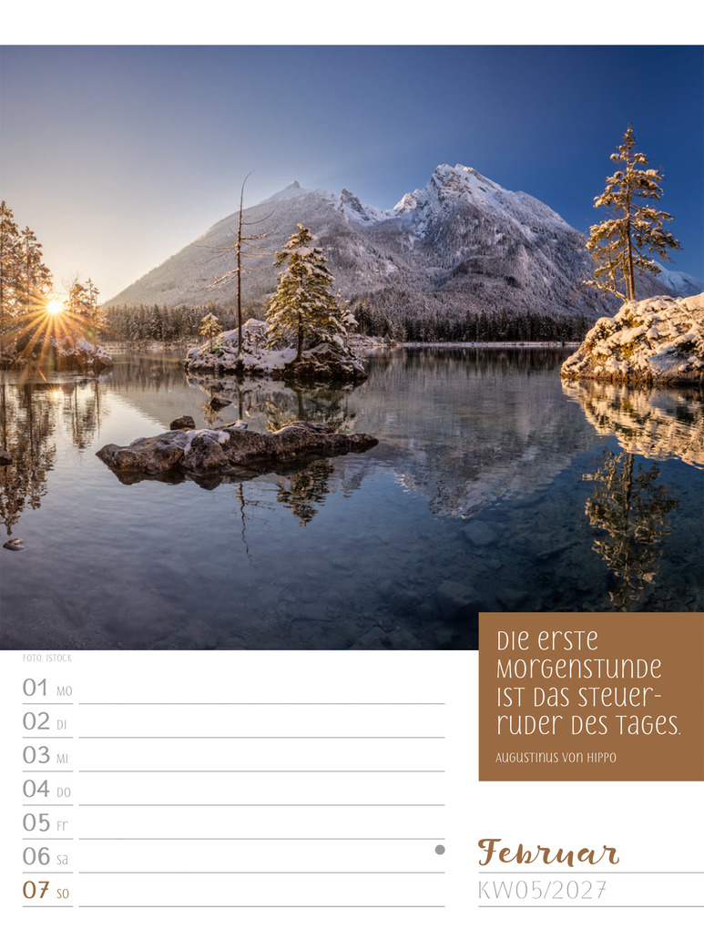 Weitere Ansicht: Augenblicke der Achtsamkeit Wochenplaner Kalender 2027 | Ackermann Kunstverlag GmbH