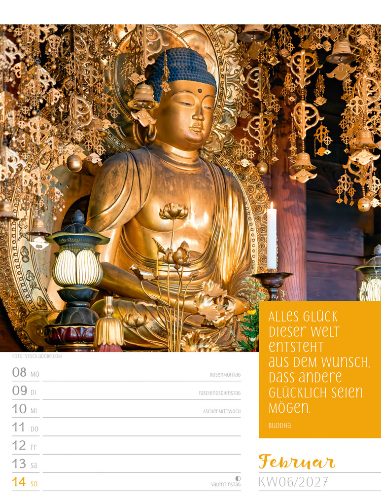 Weitere Ansicht: Augenblicke der Achtsamkeit Wochenplaner Kalender 2027 | Ackermann Kunstverlag GmbH