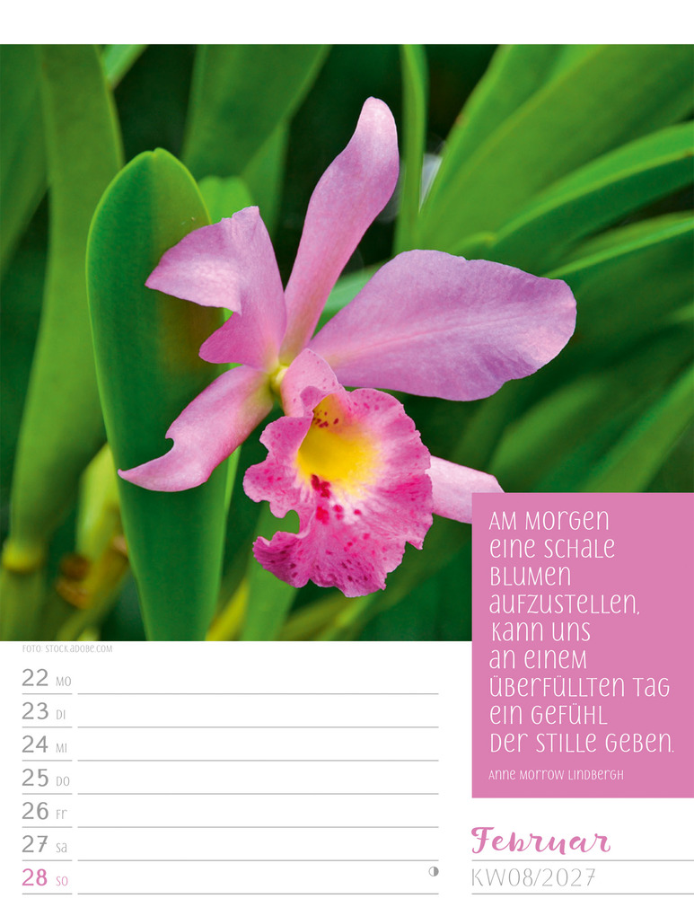 Weitere Ansicht: Augenblicke der Achtsamkeit Wochenplaner Kalender 2027 | Ackermann Kunstverlag GmbH