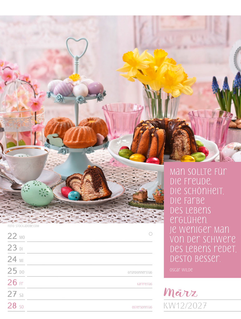 Weitere Ansicht: Augenblicke der Achtsamkeit Wochenplaner Kalender 2027 | Ackermann Kunstverlag GmbH