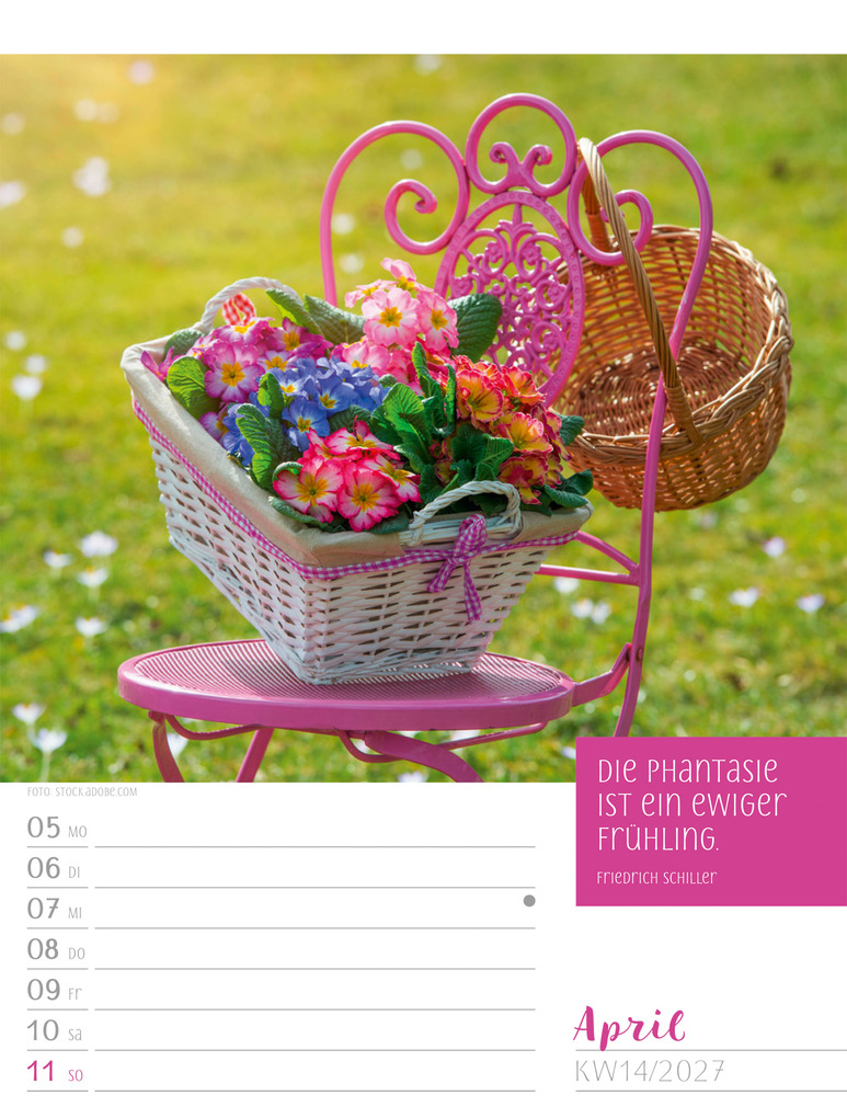 Weitere Ansicht: Augenblicke der Achtsamkeit Wochenplaner Kalender 2027 | Ackermann Kunstverlag GmbH