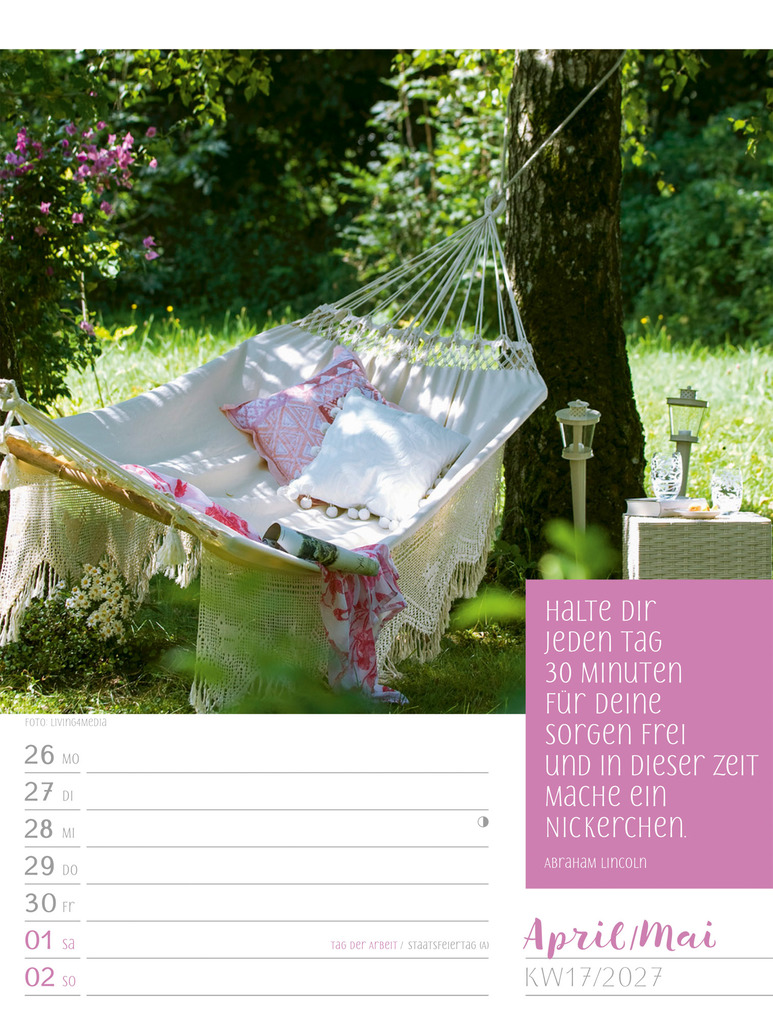 Weitere Ansicht: Augenblicke der Achtsamkeit Wochenplaner Kalender 2027 | Ackermann Kunstverlag GmbH