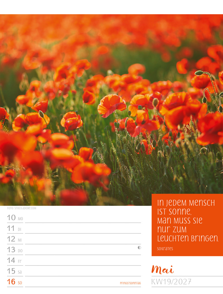 Weitere Ansicht: Augenblicke der Achtsamkeit Wochenplaner Kalender 2027 | Ackermann Kunstverlag GmbH