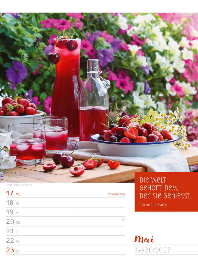 Weitere Ansicht: Augenblicke der Achtsamkeit Wochenplaner Kalender 2027 | Ackermann Kunstverlag GmbH