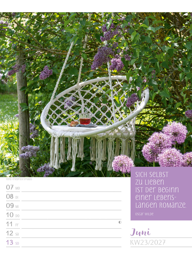 Weitere Ansicht: Augenblicke der Achtsamkeit Wochenplaner Kalender 2027 | Ackermann Kunstverlag GmbH