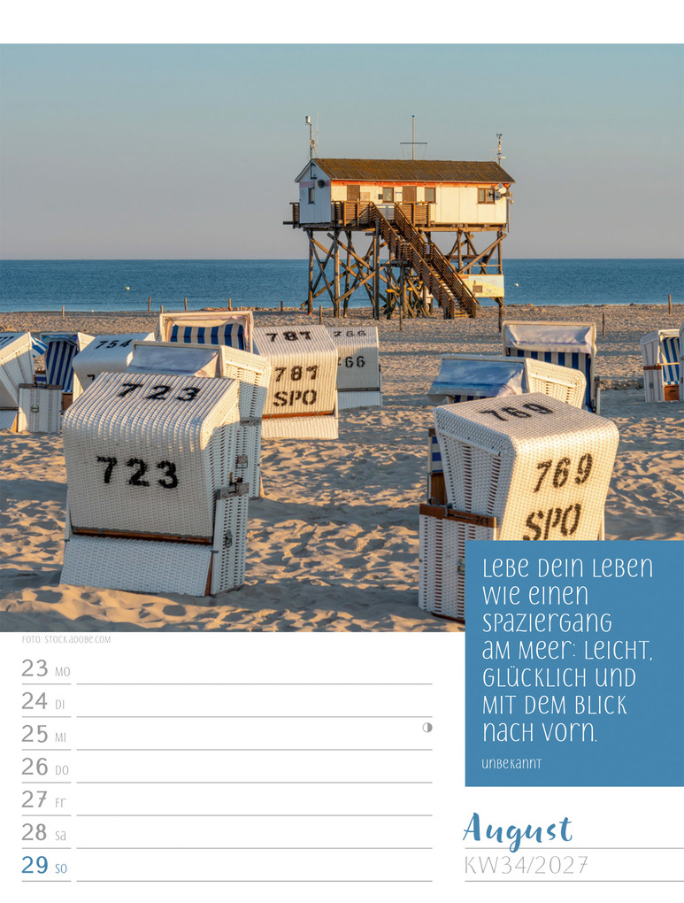 Weitere Ansicht: Augenblicke der Achtsamkeit Wochenplaner Kalender 2027 | Ackermann Kunstverlag GmbH