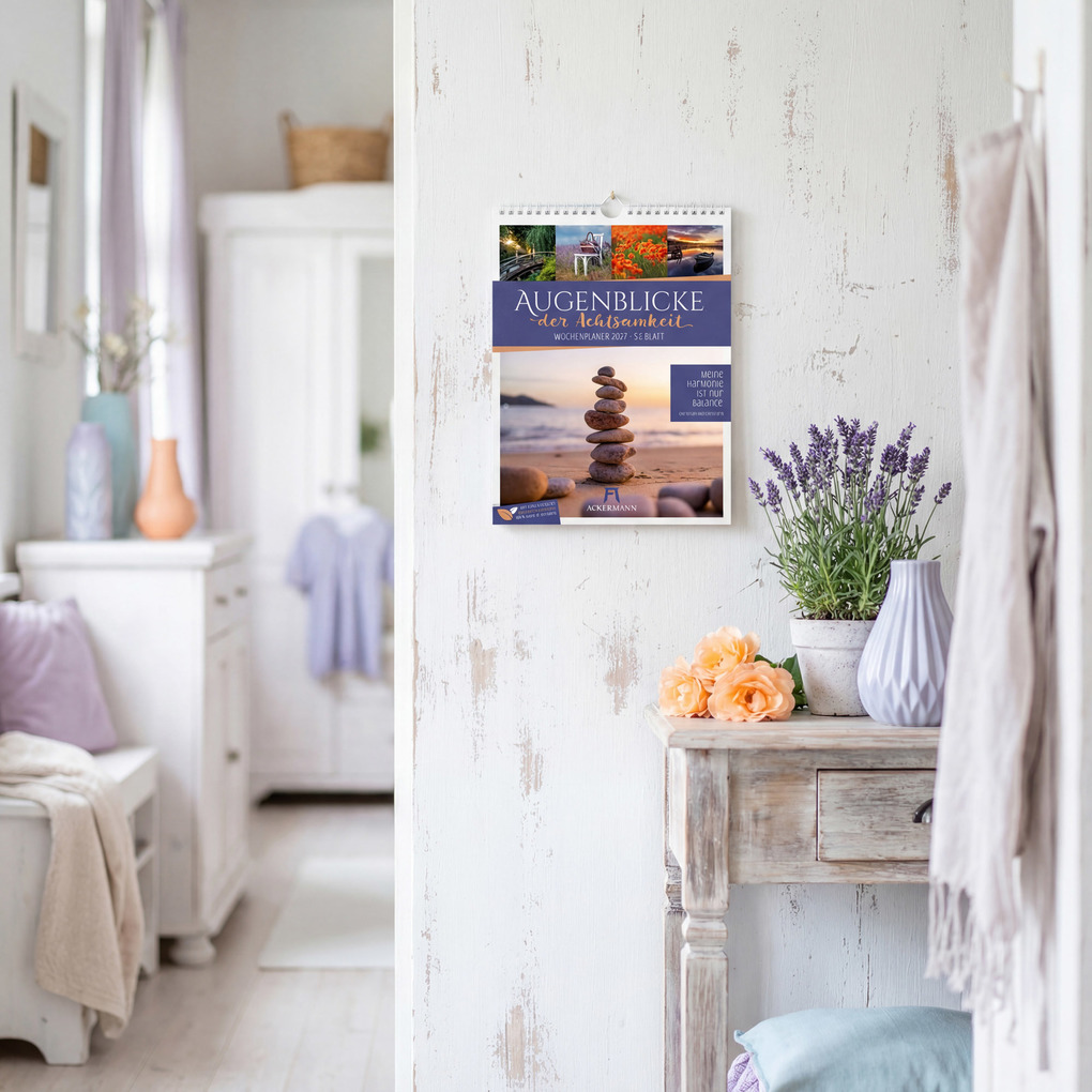 Weitere Ansicht: Augenblicke der Achtsamkeit Wochenplaner Kalender 2027 | Ackermann Kunstverlag GmbH