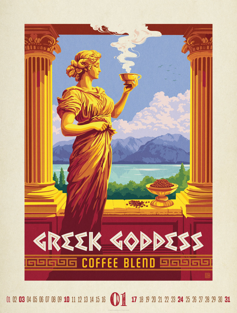 Weitere Ansicht: Coffee Time Kaffee-Plakate-Kalender 2027 | Ackermann Kunstverlag GmbH