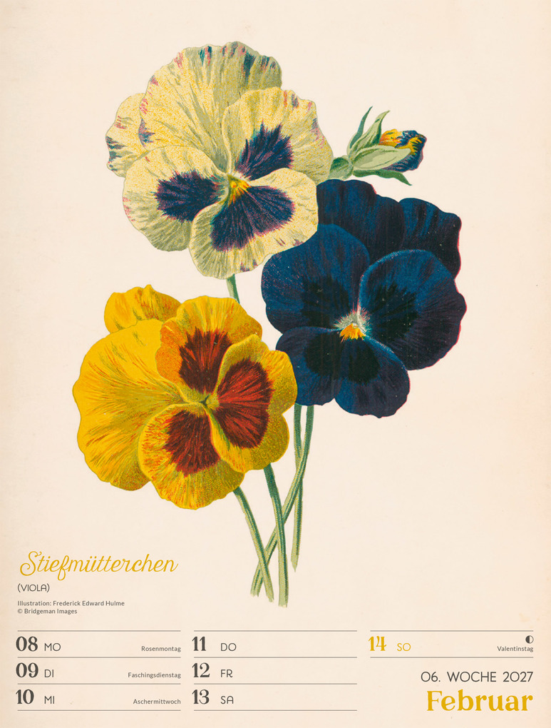 Weitere Ansicht: Ars Floralis Wochenplaner Kalender 2027 | Ackermann Kunstverlag GmbH