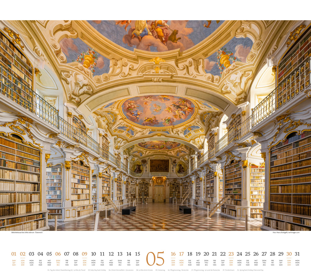 Weitere Ansicht: Welt der Bücher Kalender 2027 | Ackermann Kunstverlag GmbH
