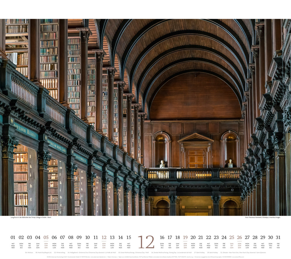 Weitere Ansicht: Welt der Bücher Kalender 2027 | Ackermann Kunstverlag GmbH