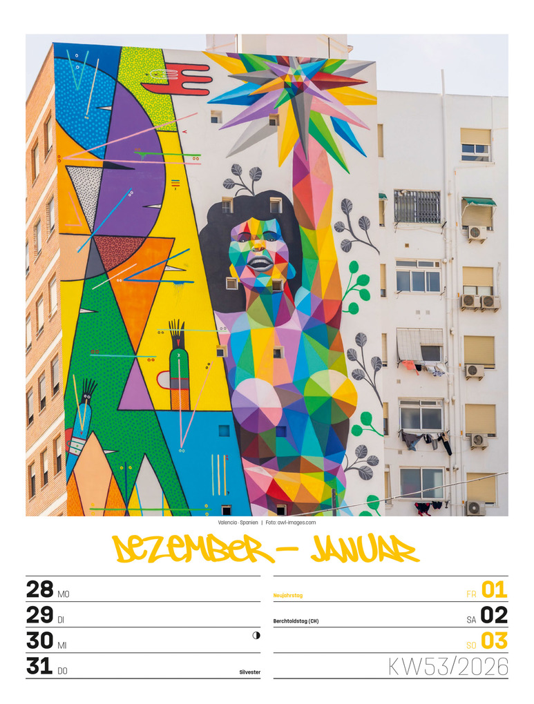 Weitere Ansicht: Street Art Wochenplaner Kalender 2027 | Ackermann Kunstverlag GmbH
