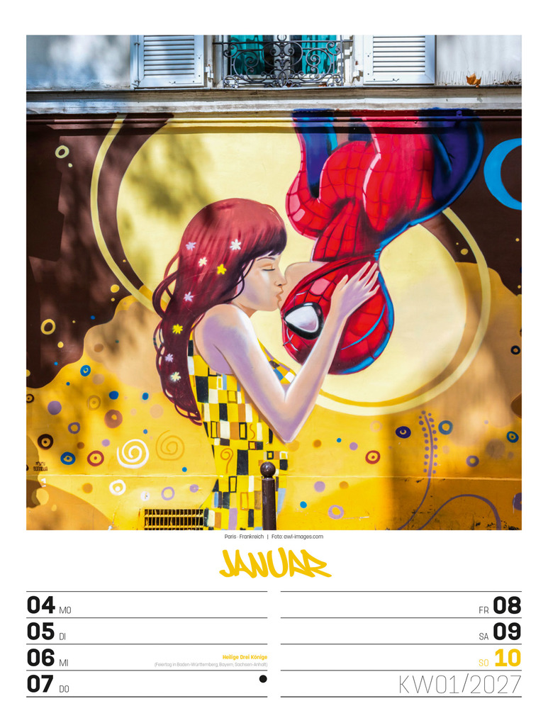 Weitere Ansicht: Street Art Wochenplaner Kalender 2027 | Ackermann Kunstverlag GmbH