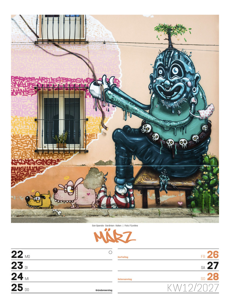 Weitere Ansicht: Street Art Wochenplaner Kalender 2027 | Ackermann Kunstverlag GmbH